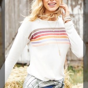 Maurices Rainbow Stripe Tunic Pullover XL SOFT!!